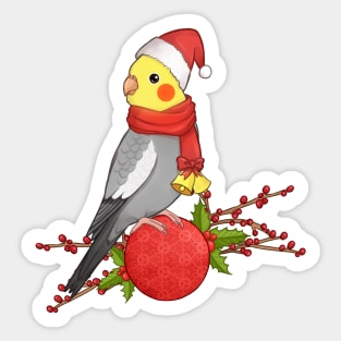 Xmas Cockatiel Sticker